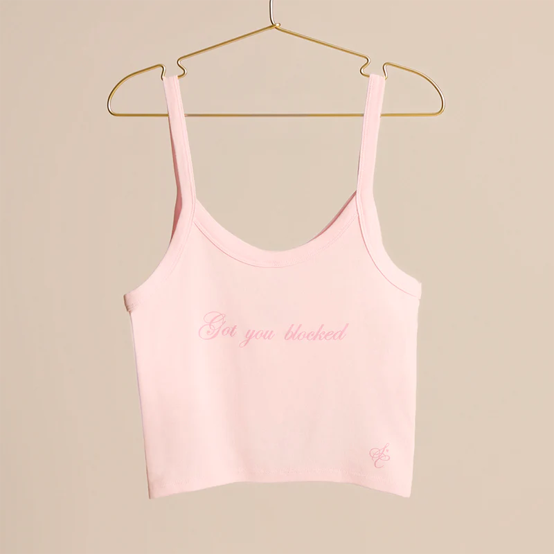 got you blocked crop tank