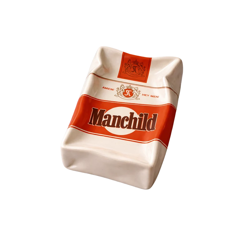 Manchild Crushed Cigarette Box Ceramic Tray