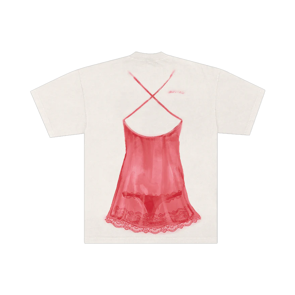 red lingerie tee